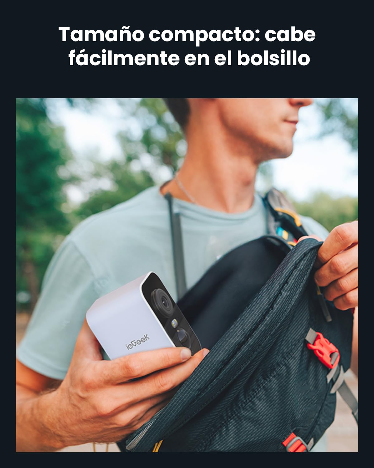 ieGeek 4G Magnética Camara Vigilancia Sim Exterior Solar, Sin WiFi-2K, 300°Pan, Batería 10000mAh, Detección Humana PIR & Sensor Movimiento, Visión Color, IP66, con Tarjeta SIM -Ideal Camping