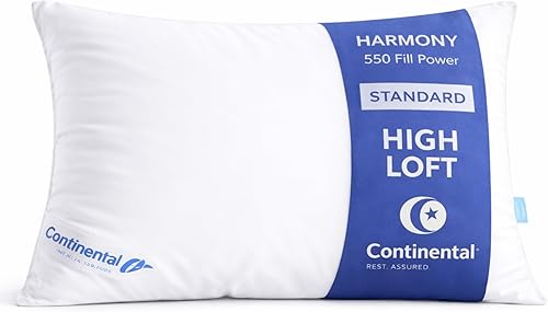 Miniatura 18 de Juego de 2 almohadas de plumón 100% de lujo, tamaño estándar, fabricadas en la familia en Nueva York, almohadas de cama transpirables para dormir