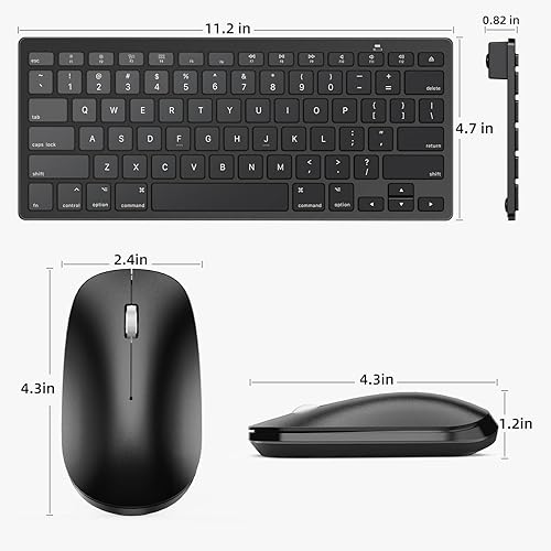 Miniatura 5 de OMOTON Teclado y mouse Bluetooth para iPad (1098), teclado y mouse inalámbricos compatibles con iPad Pro de 12.911 pulgadas, iPad Air 54 y otros