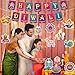 Diwali Decorations for Home Include Happy Diwali Banners Hanging Swirls Honeycomb Centerpieces Indian Deepavali Festival Theme Party Supplies