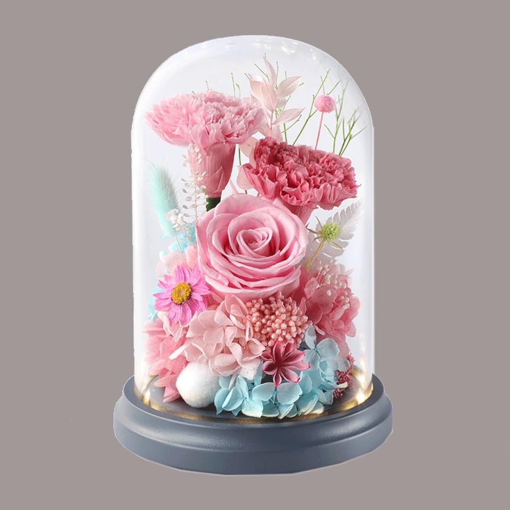Eternals Flower Glass Cover Dry Bundle Birthday Gift for Teacher's Mother
