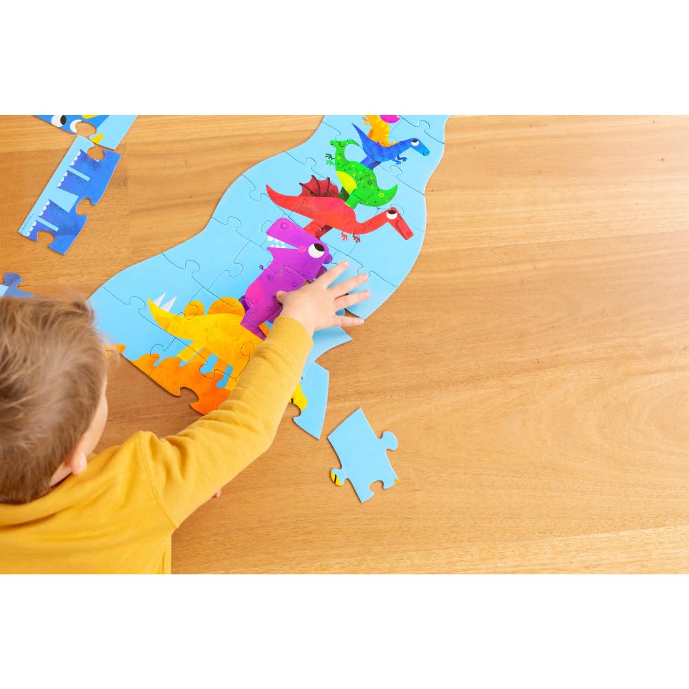 Crocodile Creek 30 Piece Tower Puzzle - Dinosaur Theme Fun and Educational Jigsaw for Boys and Girls Ages 3+ - Image 4