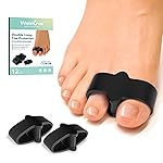 Welnove Pack of 12 Bunion Corrector, Toe Separators with 2 Loops, Big Toe Spacer Suitable for Bunion and Overlap Toe (Black)