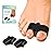 Welnove Pack of 12 Bunion Corrector, Toe Separators with 2 Loops, Big Toe Spacer Suitable for Bunion and Overlap Toe (Black)