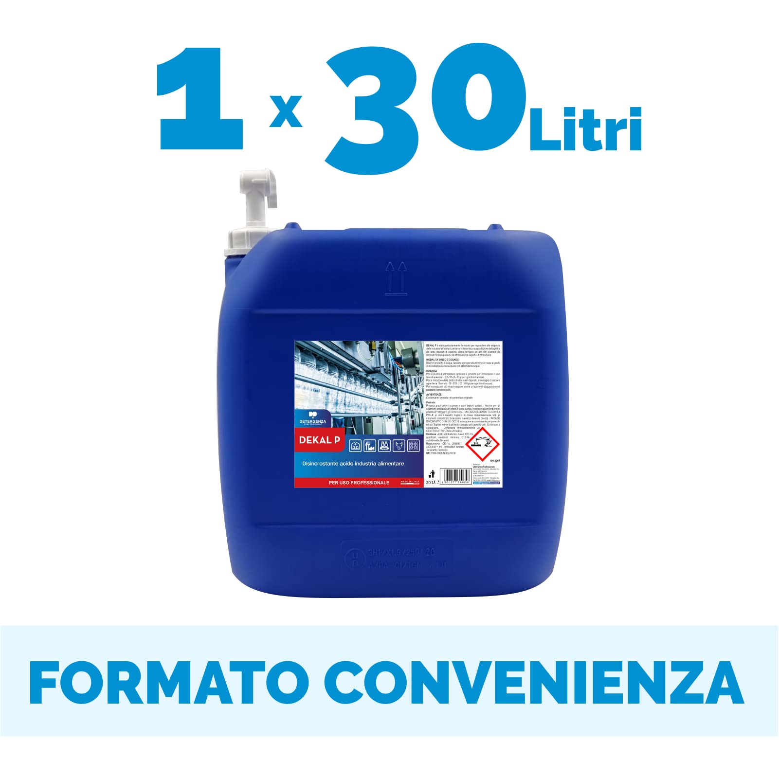 DISINCROSTANTE Acido Industria Alimentare DEKAL P CONCENTRATO - Tanica da 30 L