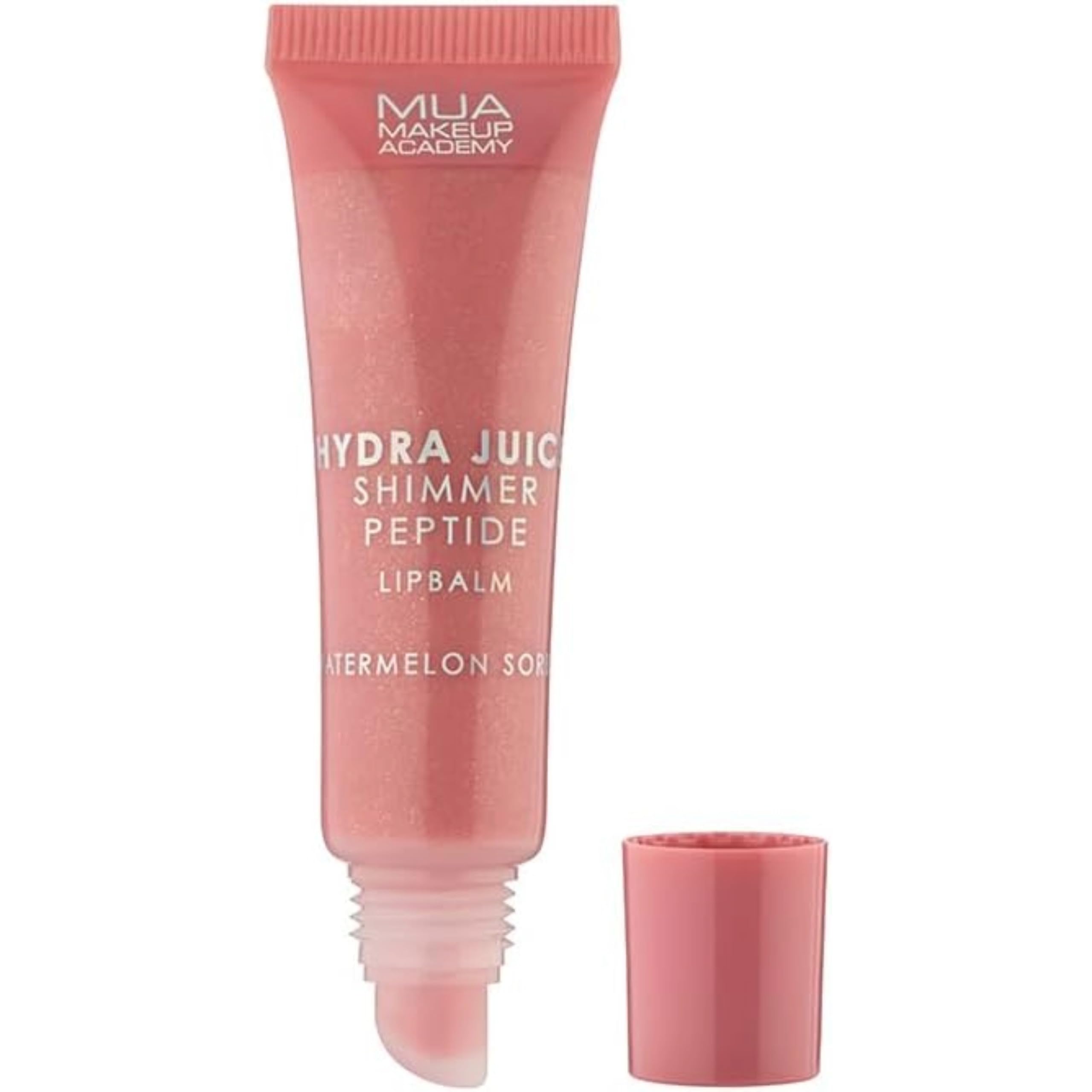 MUA Makeup Academy Hydra Juice Shimmer Peptide Lip Balm, Watermelon Sorbet, Vegan & Cruelty Free, 10 ml