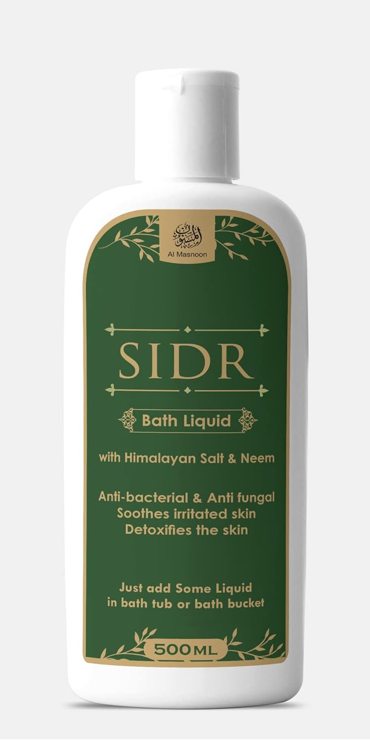 AL MASNOON Sidr Bath Liquid With Neem & Himlayan Salt 500Ml For Ruqaiya
