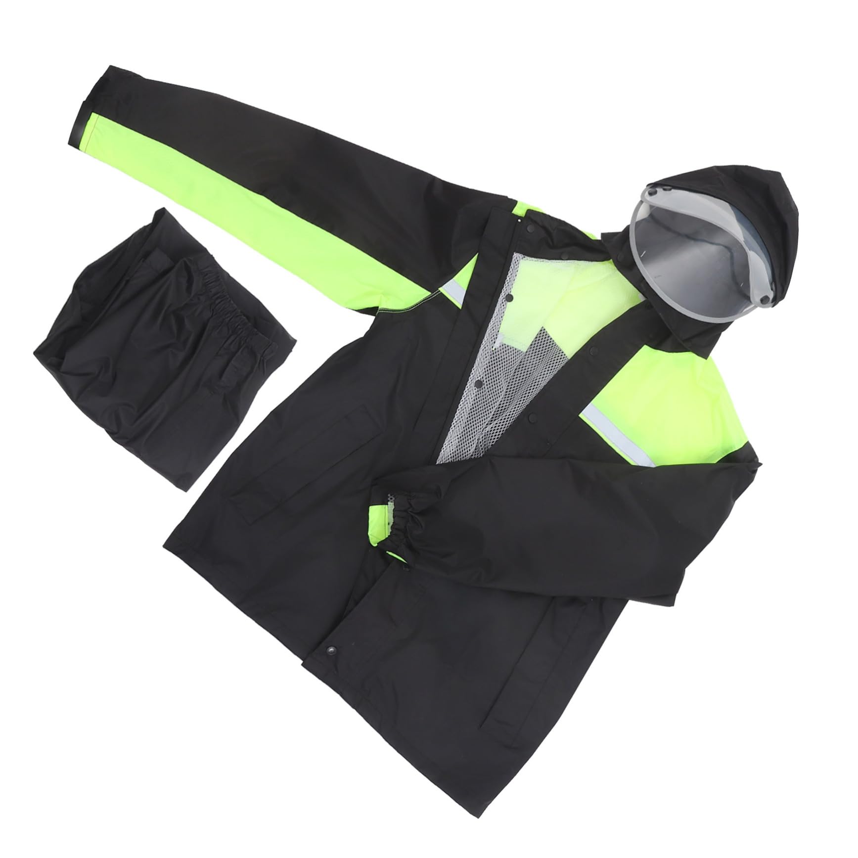 MOLUCKFU 1set Motorcycle Rain Gear for Men Protective Rain Jacket and Pants High Visibility Design for Outdoor Riding for Motorcycle Enthusiasts