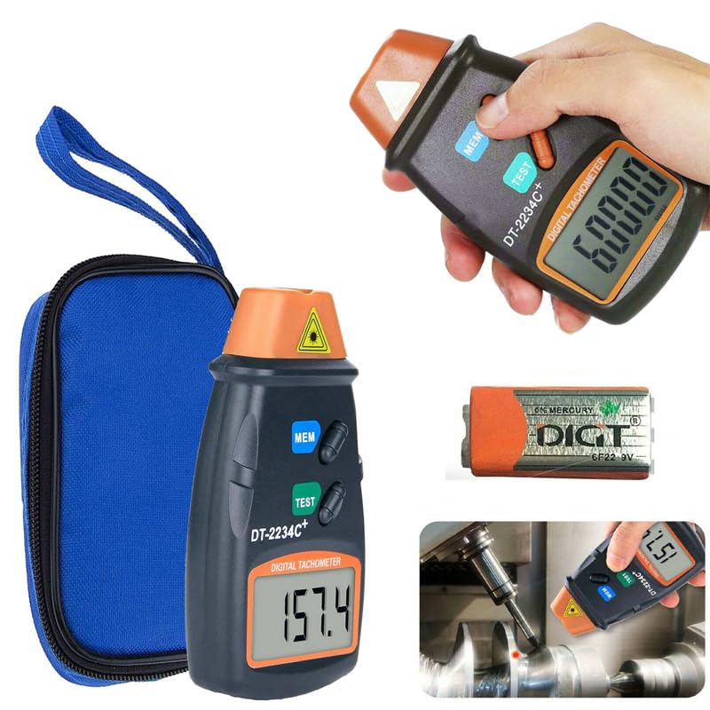 Contagiri digitale laser per foto, tachimetro laser senza contatto, RPM