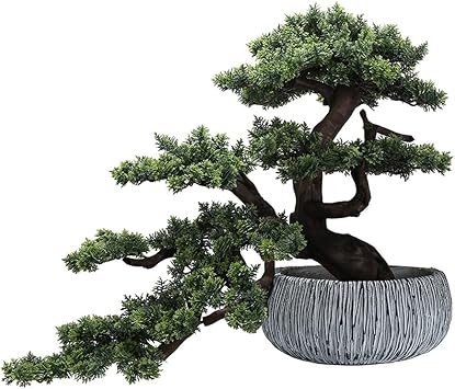 UNNS Artificial Plants Artificial Plant Welcoming Songya Cypress Bonsai Zen Fake Plant Bonsai for Modern Decoration of Indoor and Outdoor Home Office Artificial Bonsai Tree