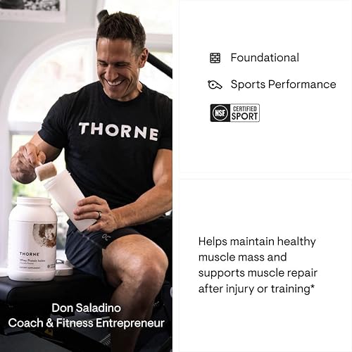 Miniatura 5 de Thorne Performance Whey Protein Isolate & Creatine Combo - Aumenta el apoyo muscular y la energía - Certificado NSF para el deporte