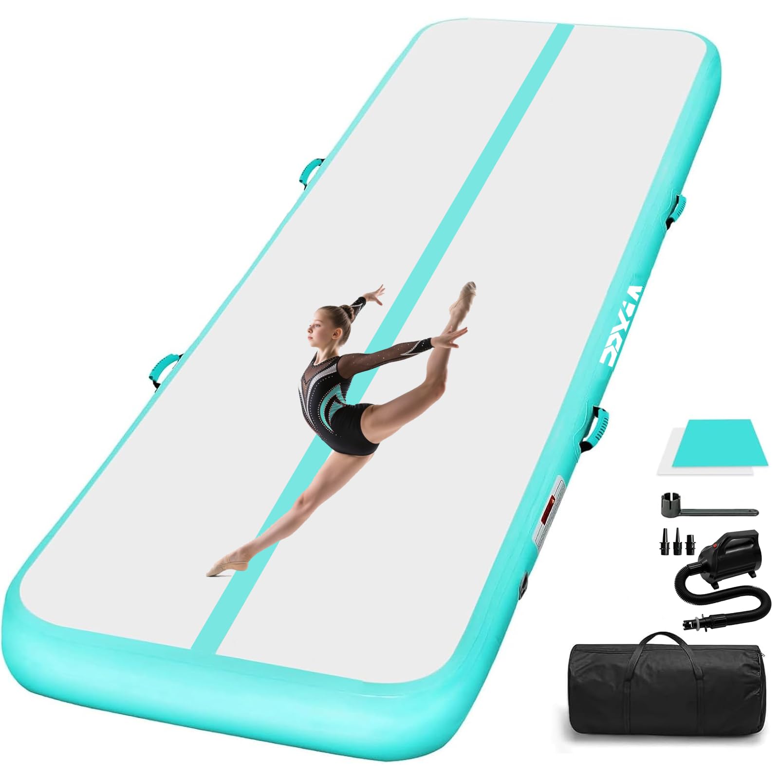 Gymnastics Mat Inflatable Tumbling Mat 3M/4M/5M/6M Tumble Track, Air Gym Track with Electric Air Pump for Home Use/Cheerleading