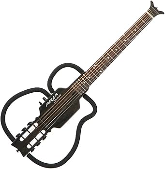 アリア アコースティック サイレント トラベルギター ブラック AS-101S Amazon | ARIA アリア アコースティックト シンソニード