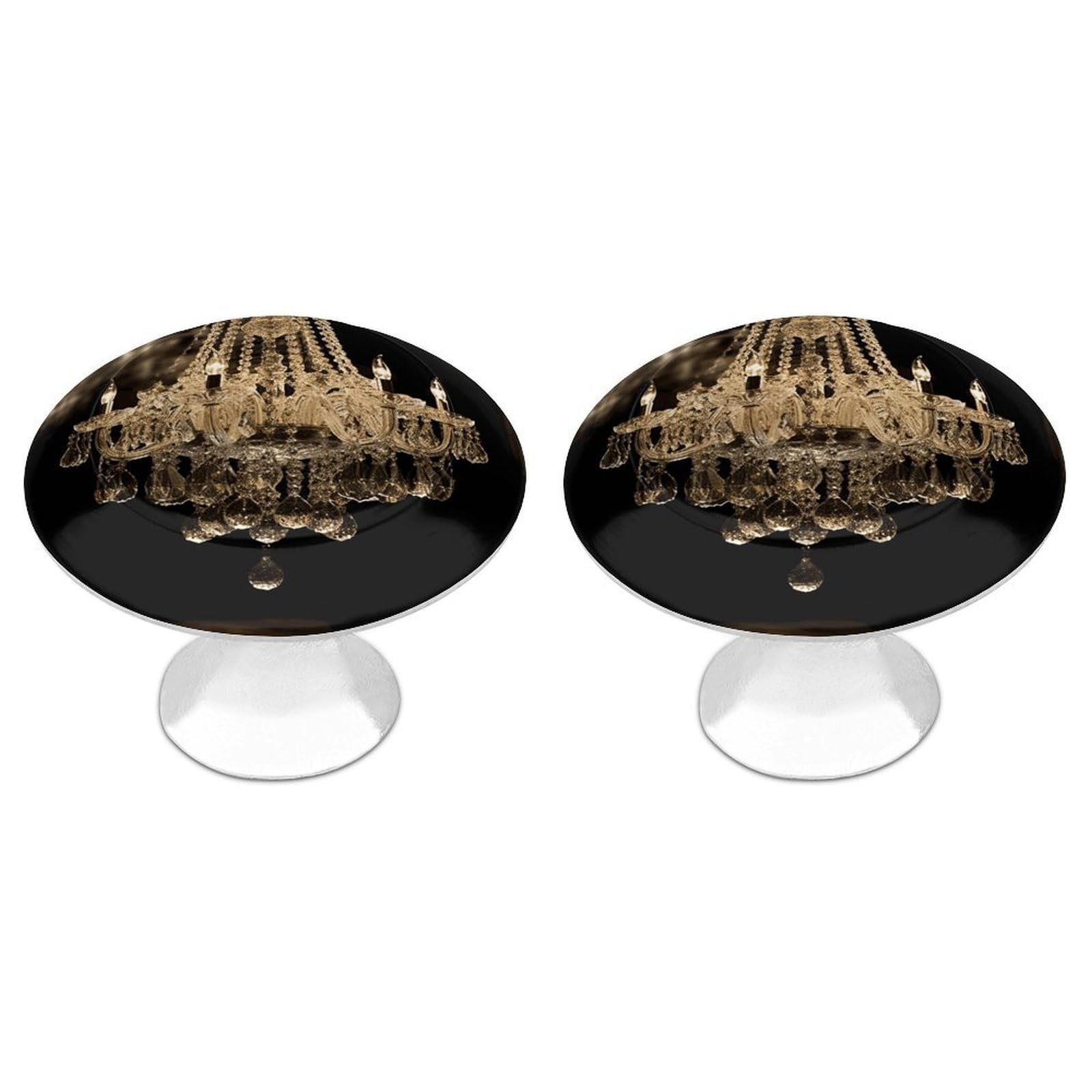 Btcowzrv Style Gorgeous Crystal Chandelier 2 Pack Cabinet Knobs Drawer Pulls
