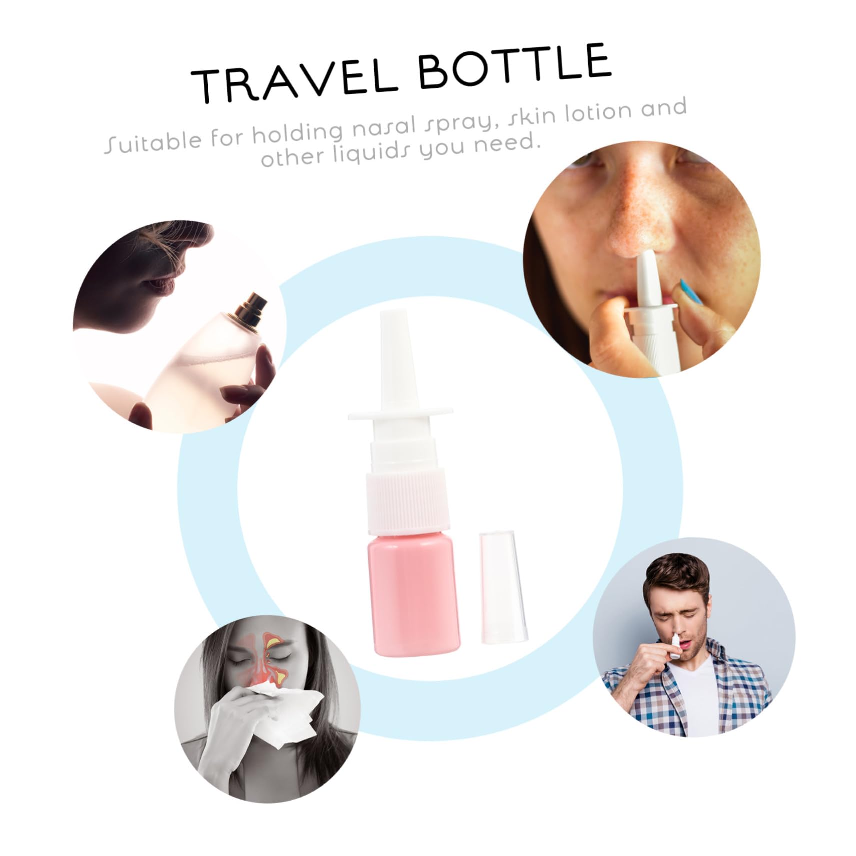 FRCOLOR 50 Stück 5ml Pet Sprühflaschen Leer für Reise und Unterwegs