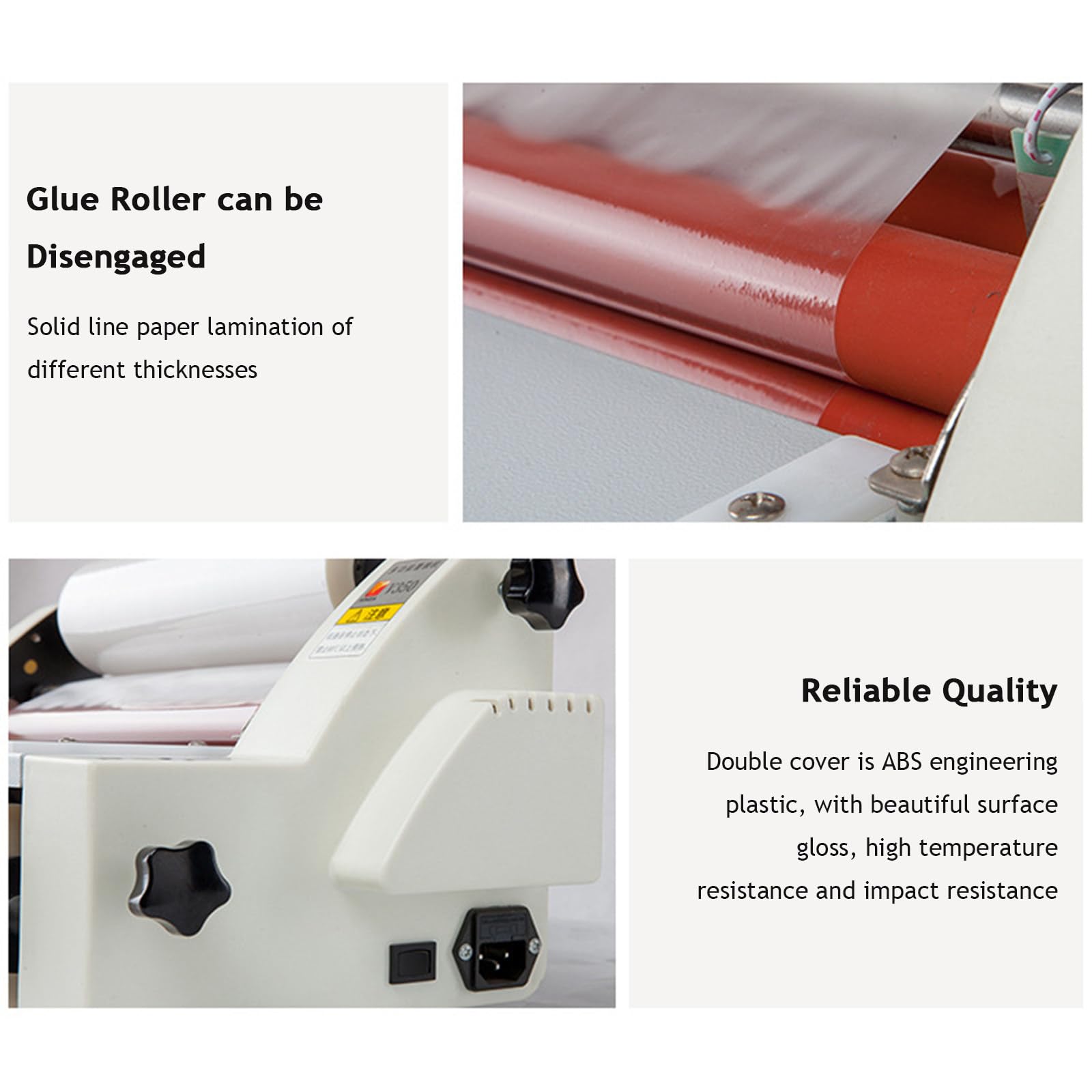 Laminatore, Macchina plastificatrice Termica da 13,7 Pollici con Tecnologia Fast Warm, Macchina plastificatrice Calda e Fredda per Insegnanti, Insegnanti, Ufficio (1 Rotolo di Pellicola)