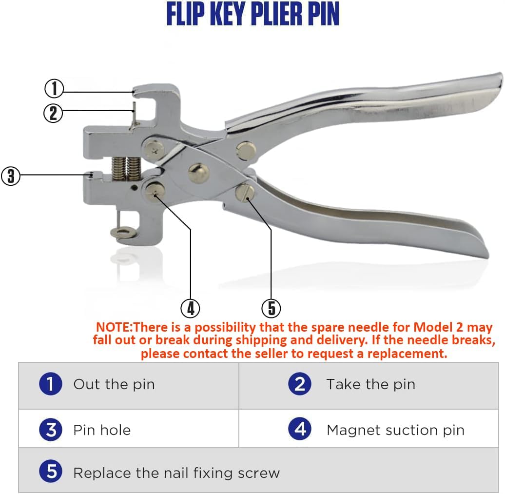 Multifunctional Car Key Disassembling Pliers, Car Key Disassembly Plier Car Folding Remote Peg Install Flip Key Blade Pins Remover Tool for LockSmith Kit Car Keys