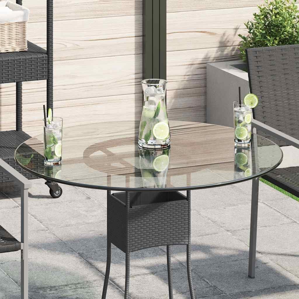 Round Tempered Glass Table Top 31.5 Inch Diameter Durable Polished Synthetic Glass Surface for Dining Patio Office Restaurant and Coffee Tables