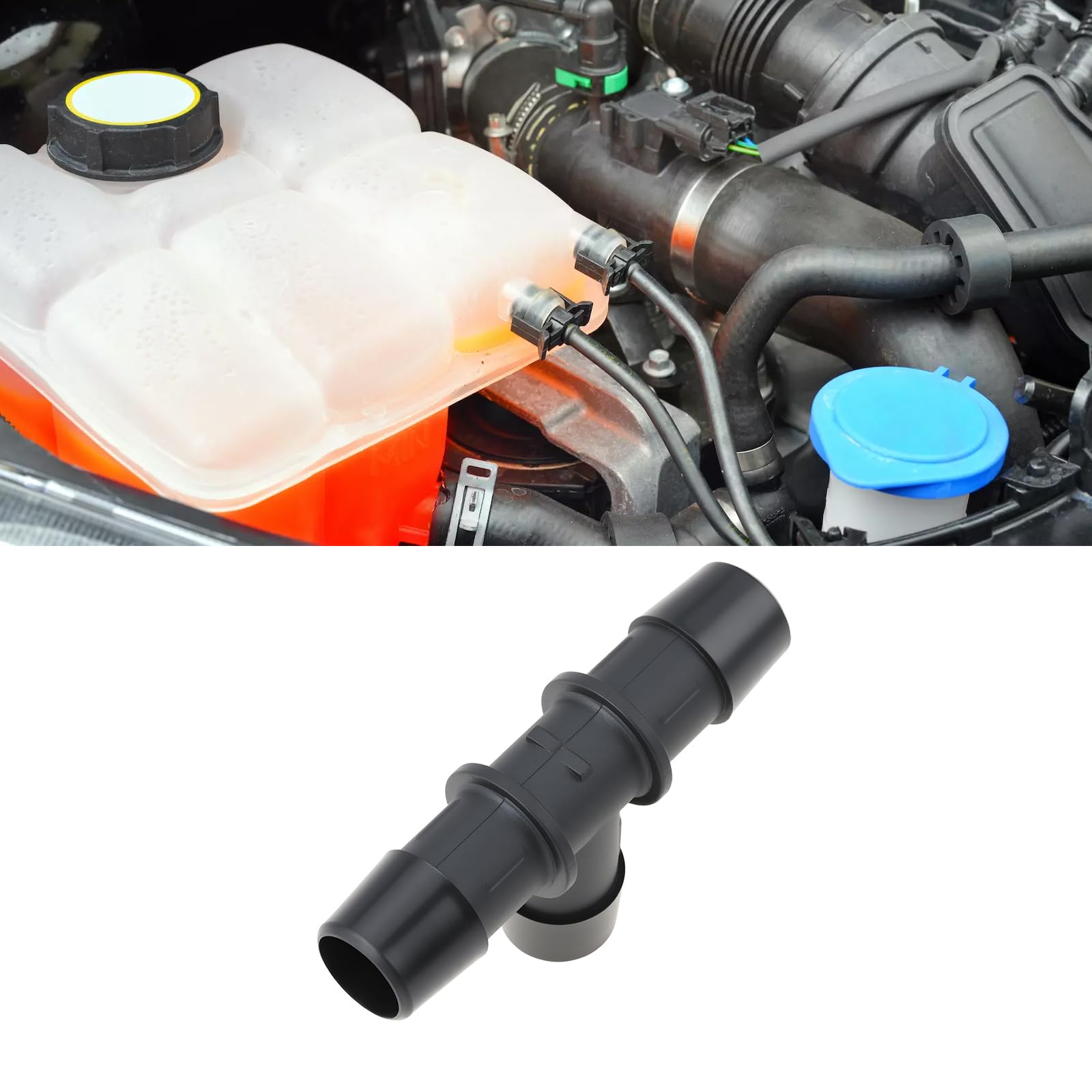 2x Raccordo a T Tubo Refrigerante 16x16x16mm 00066 P751096 Compatibile con Metalcaucho Refrigerante Motore Auto