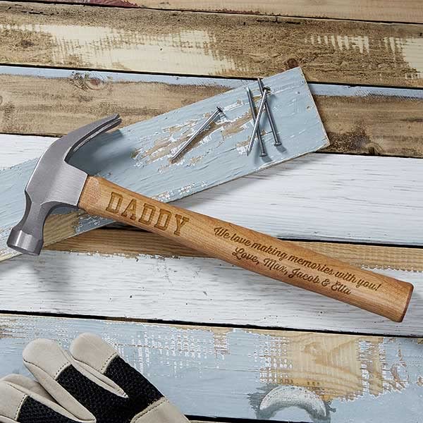 Personalization Universe Custom Engraved Hammer for Dad – Perfect for Father's Day, Birthdays & First-Time Fathers – Unique Tool Gift from Wife, Daughter, Son, Personalized Hammer For Dad