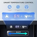 0.6 Cu. Ft. Mini Fridge, Beverage Refrigerator with Quiet Compressor, LED Light,Small Cooler with Electronic Temperature Control for Home/Office/Dorm/Bar.Black