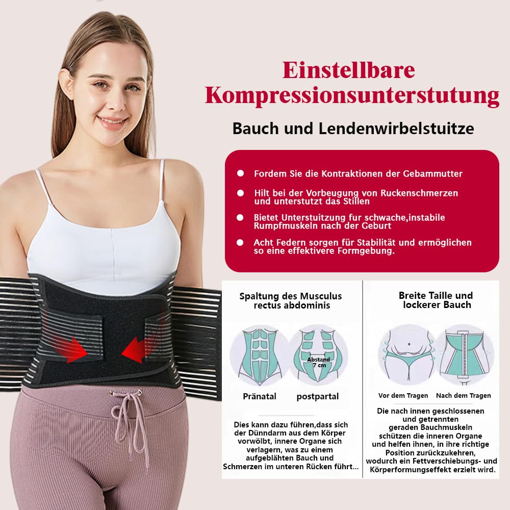Bauchgurt Nach Geburt,Bauchgurt Nach Op,Postpartum Belly Wrap,Kaiserschnitt Bauchgürtel Nach Op,Postpartum Gürtel,Rückbildungsgürtel Nach Geburt,Kaiserschnitt Bauchgurt,Shapewear Damen