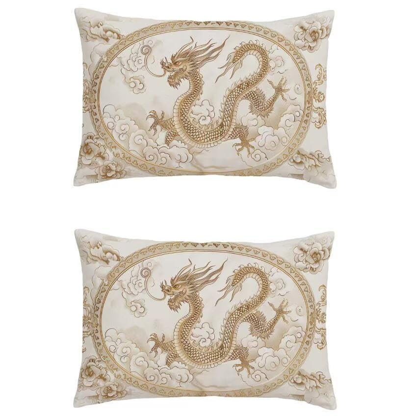 Housse coussin salon de jardin extérieur imperméable dragon automne