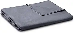 YnM Capa de edredom de algodão para cobertores pesados (cinza escuro, 122 x 182 cm)