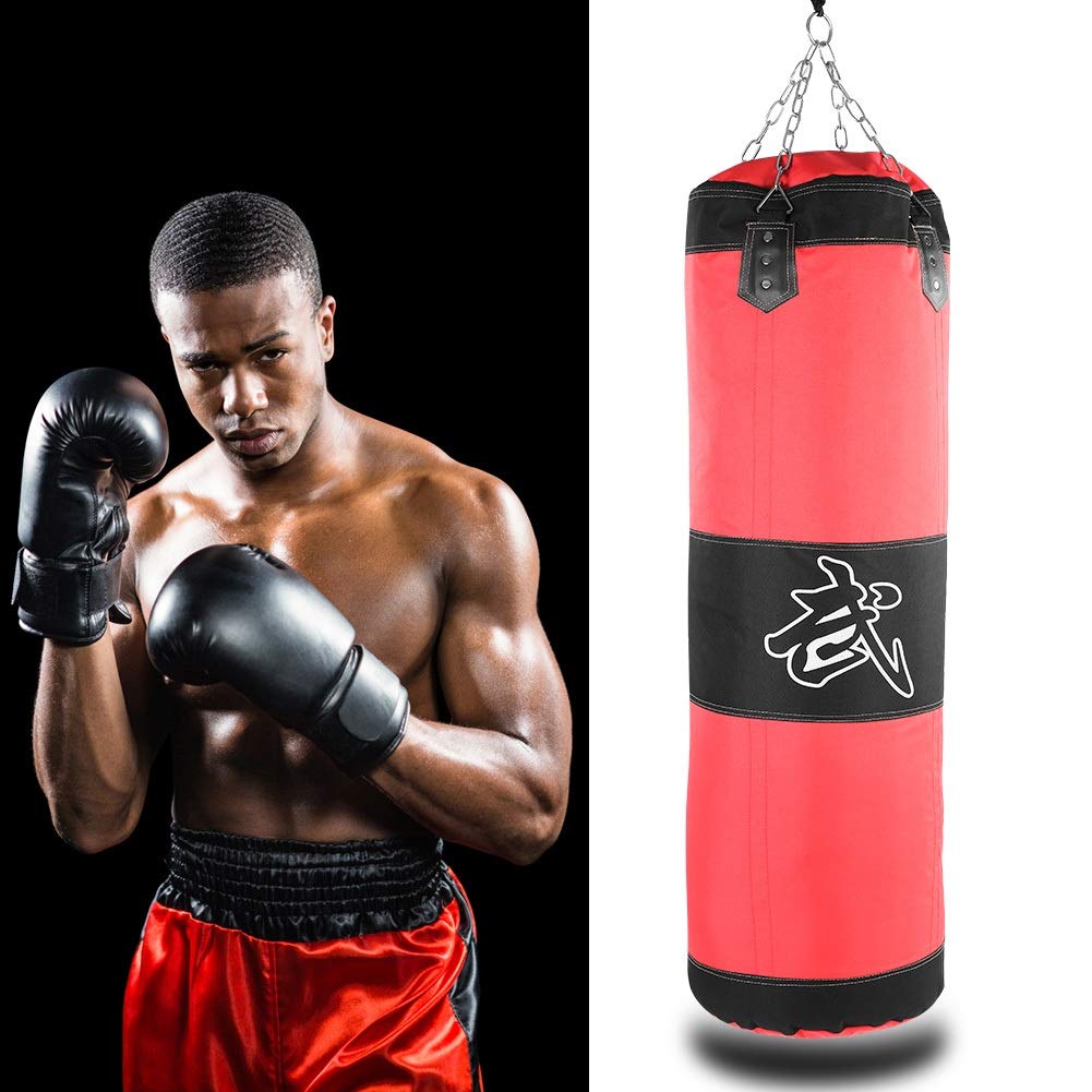 Sacos Pesados de Boxeo, Saco De Arena con Saco De Arena Funcional Bolsa De Entrenamiento Vacío De Boxeo Gancho Kick Fight Karate Bolsa De Arena para Entrenar Ejercicio Físico Y Deportivo