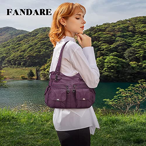 Image of FANDARE Large Hobo Bags Women's Crossbody Shoulder Bag Vintage Satchel Purse