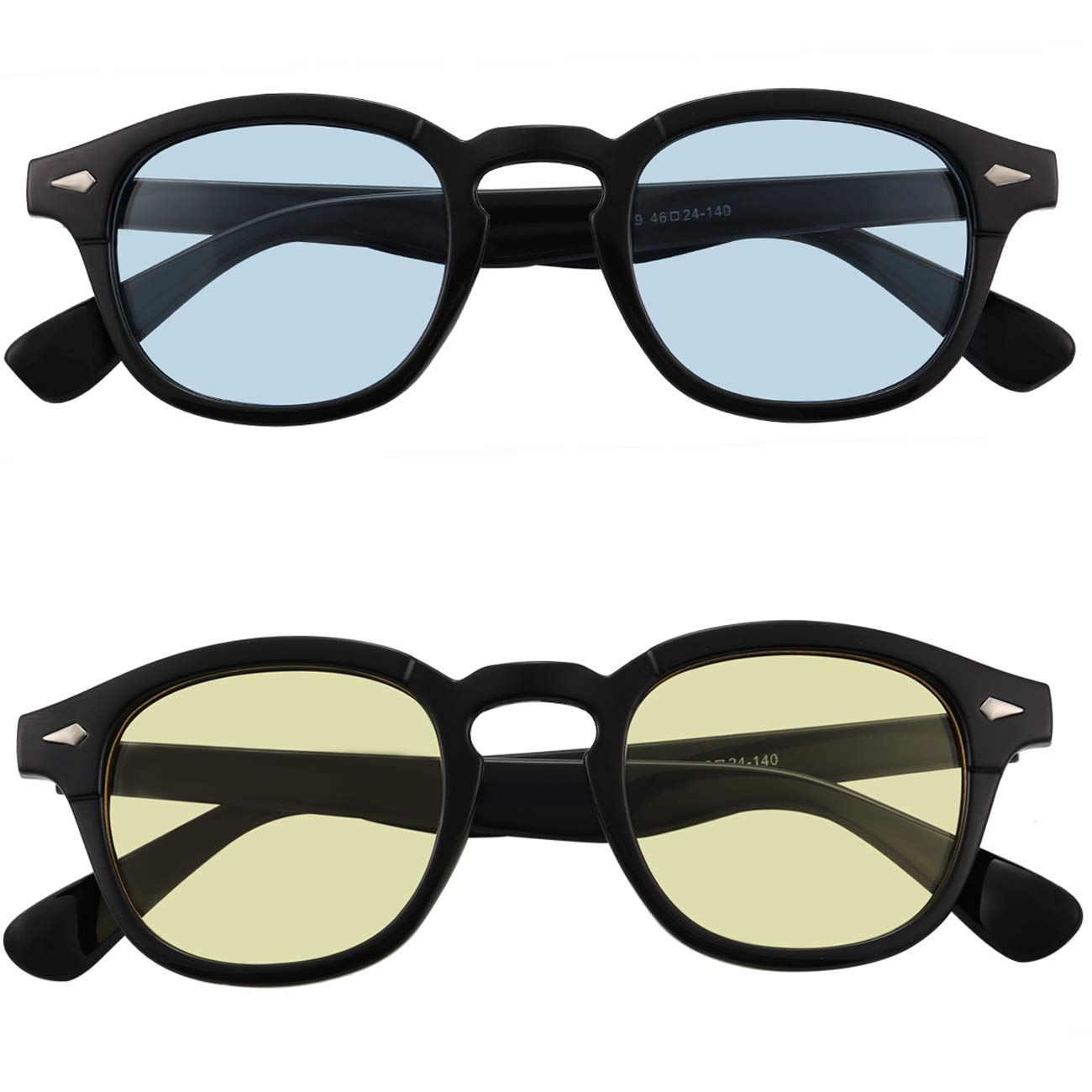 Bestum Inspired Square Sunglasses With Rivets Tinted Lens UV400