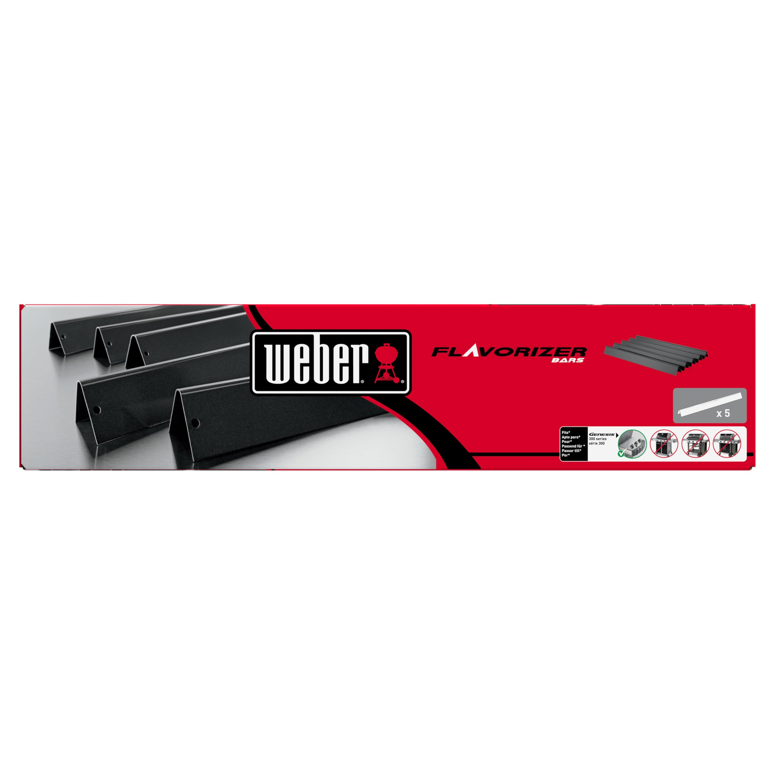 Weber Flavorizer Bars, emailliert, passend für Genesis 300 Serie bis Modelljahr 2011 (5er-Set)