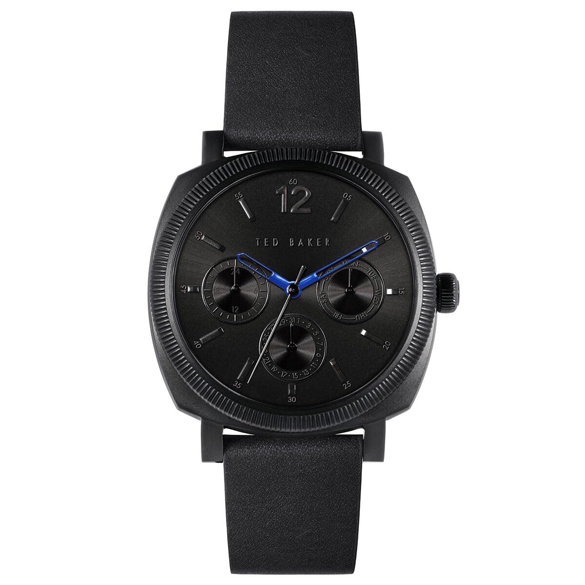 Ted Baker42 mm Caine Multifunction Leather Strap Watch