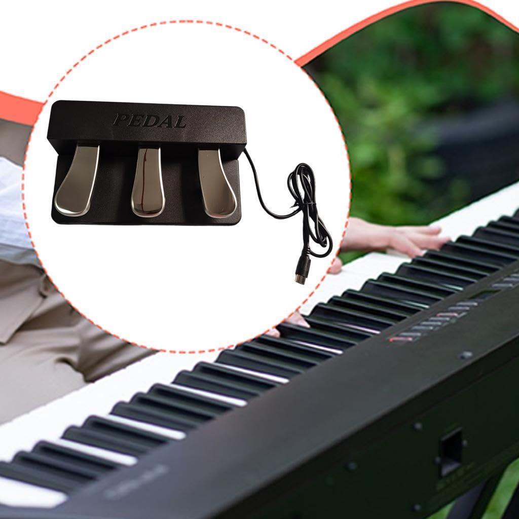 3 Unità di ricambio per pedaliera portatile professionale Accessori per strumenti musicali per pianoforti elettrici Tastiere