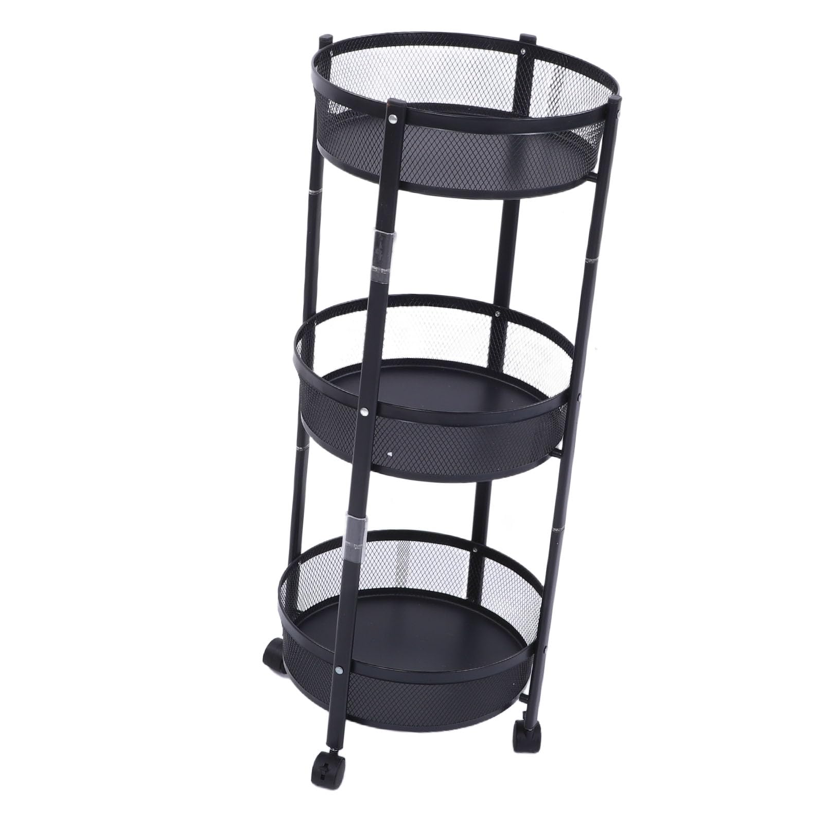 Carrello Metallico Utilitario, Carrello Rotondo Pieghevole a 3