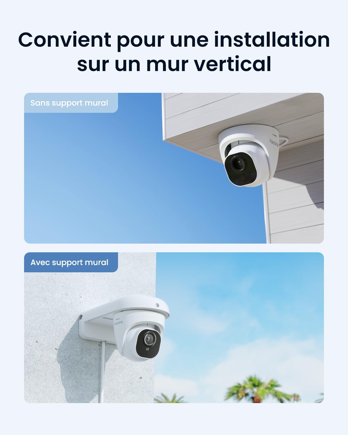 Reolink Support de Fixation Murale, particulièrement conçu pour Les caméras de Reolink, RLA-BKW4