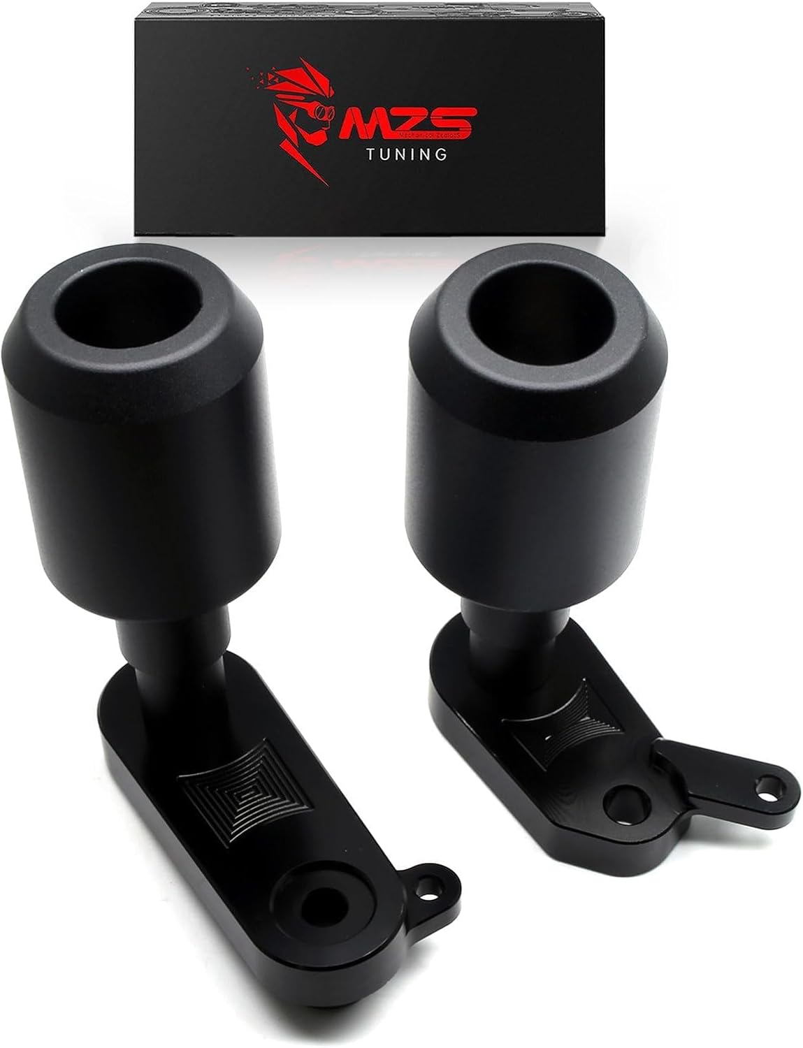 MZS Motorcycle Frame Sliders, Falling Crash Protector Guards No Cut Kits Black Compatible with ZX6R ZX-6R 2009 2010 2011 2012