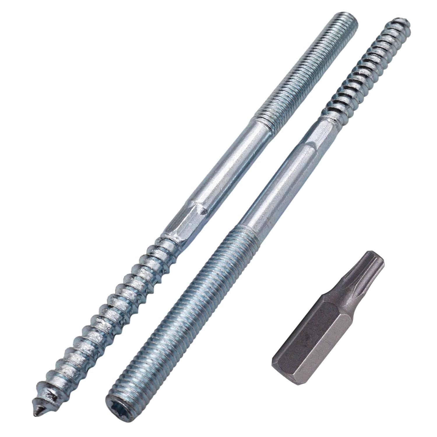 (Pack of 30) Hanger Bolts 3/8" x 3-5/32" (M10 x 80 mm), Double Ended Threaded Screws