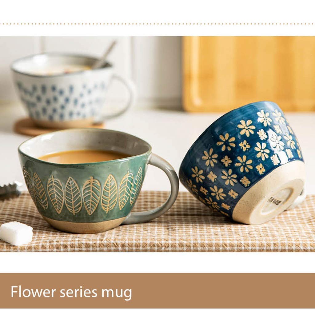 Tazze Ceramica Grande Capacit&agrave; 650ml - Design Moderno Color Caramella, Resistenti Al Calore