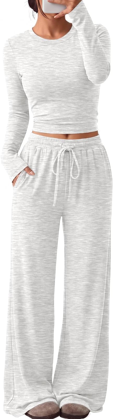 Conjunto de Ocio Trendy Queen para Mujer de 2 Piezas, Otoño 2026, con Bolsillos