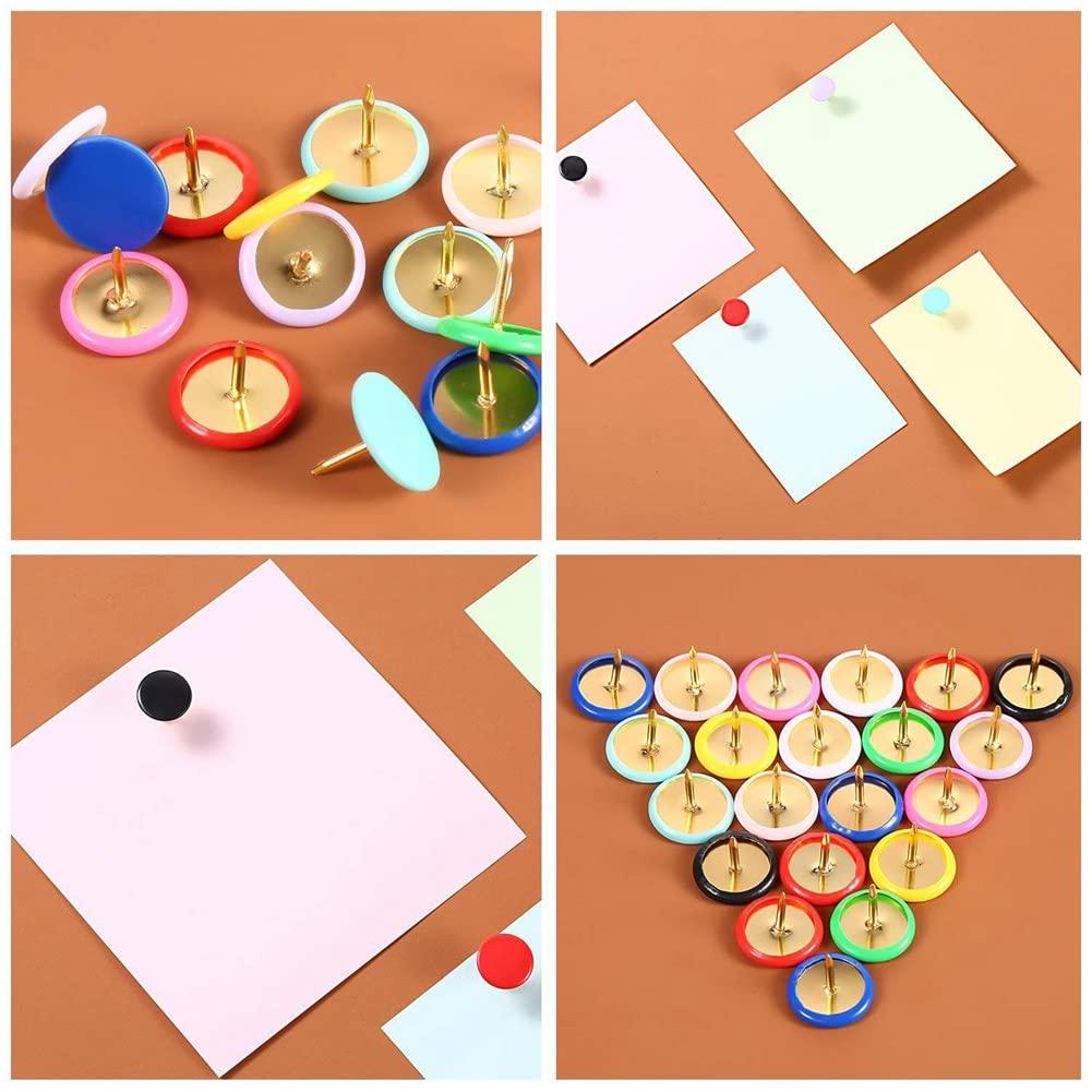 Lot de 100 Punaises Colorées Têtes Rondes - Marque - Modèle - Plastique et Métal - Coloré - 10x10mm - Beaux-Arts et Loisirs créatifs Lot de 100 Punaises Colorées Têtes Rondes - Marque - Modèle - Plastique et Métal - Coloré - 10x10mm - Beaux-Arts et Loisirs créatifs