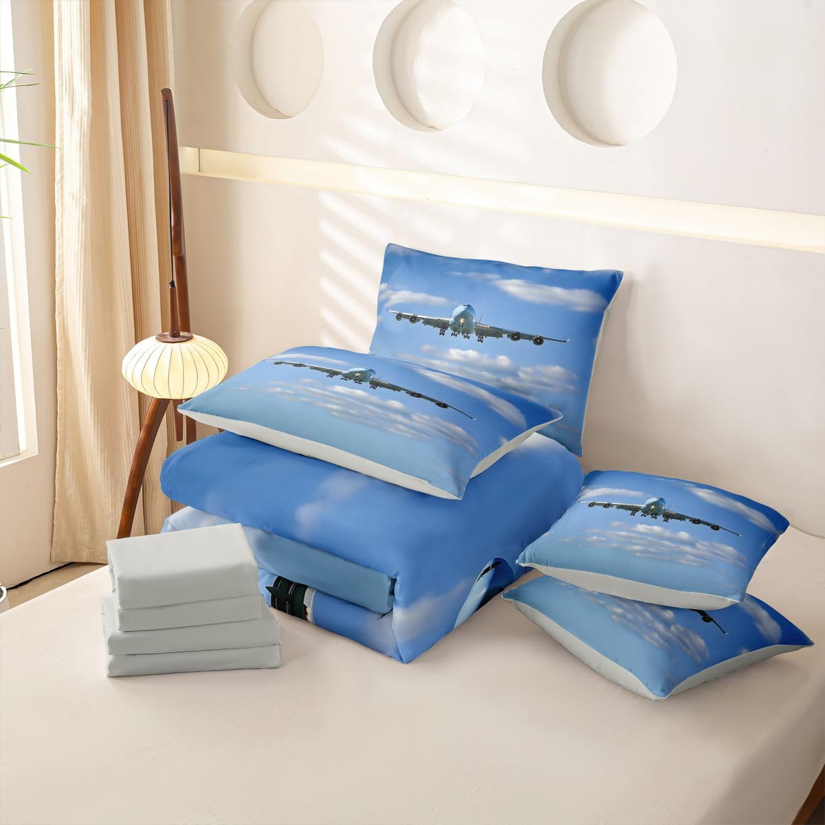 Homewish Flugzeug Bettwäsche 7teilig 200x200