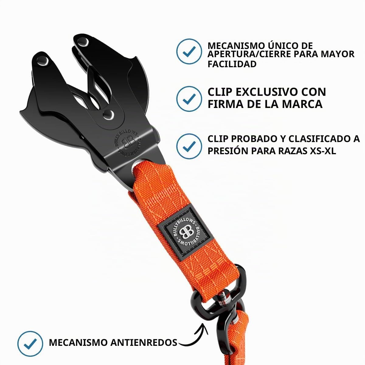 BullyBillows Correa giratoria antienredos para Perros de Combate | Mango Acolchado para Paseos más fáciles | Correa de Perro antienredos y Probada a presión |Caqui