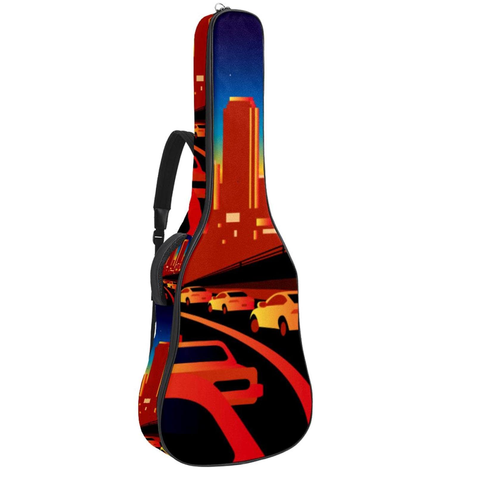 Funda Para Guitarra Eléctrica Ciudad Bolsa Guitarra Acolchada 6Mm Tela Oxford Impermeable Para Guitarra Acústica Y Clásica 40 41 Pollici