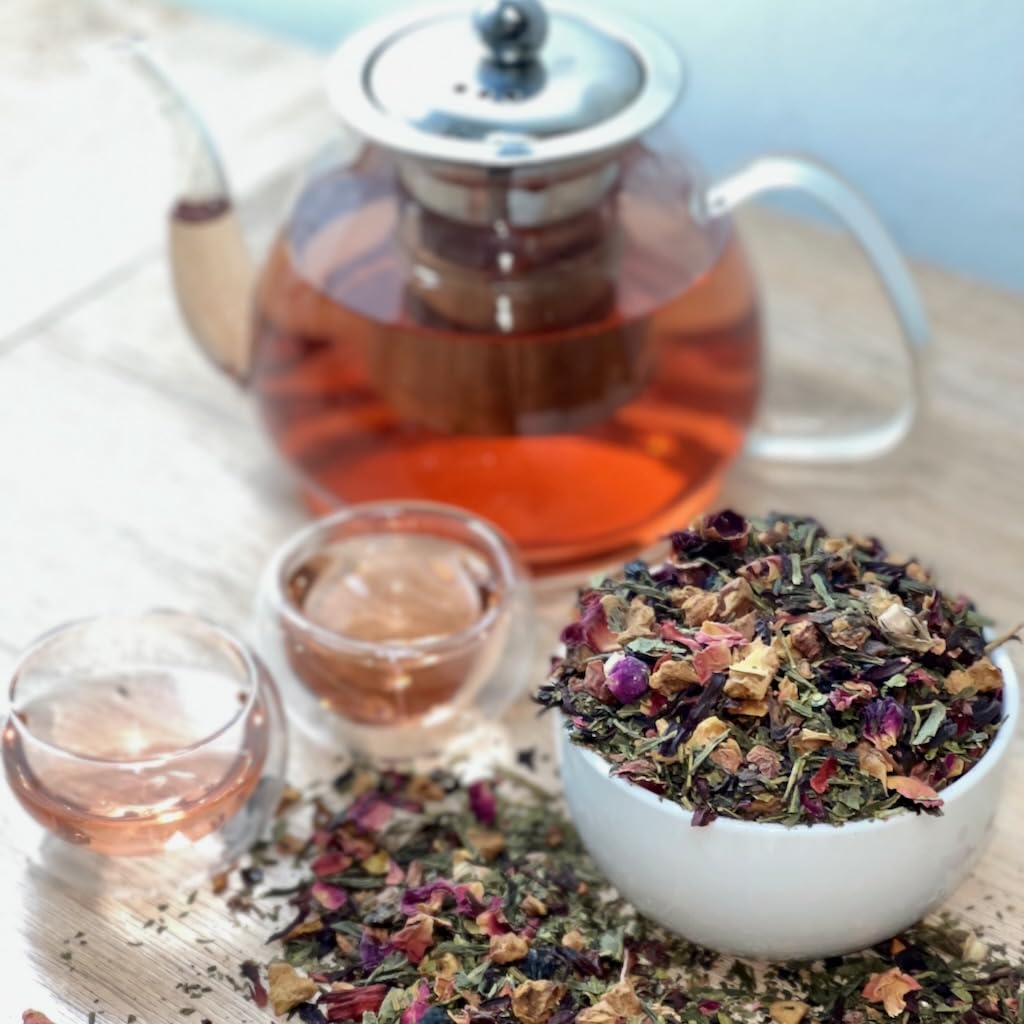 Raspberry Rose Tea | Organic | Herbal Tisane Tea | True Leaf Tea | 4 oz