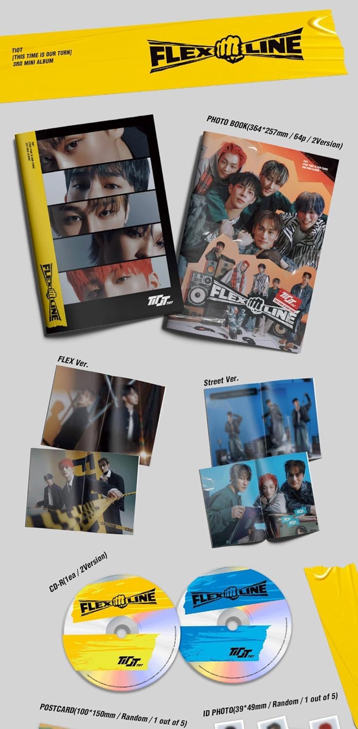 TIOT FLEX LINE 3rd Mini Album with Tracking Sealed (Photobook Random Version) + Extra photocards
