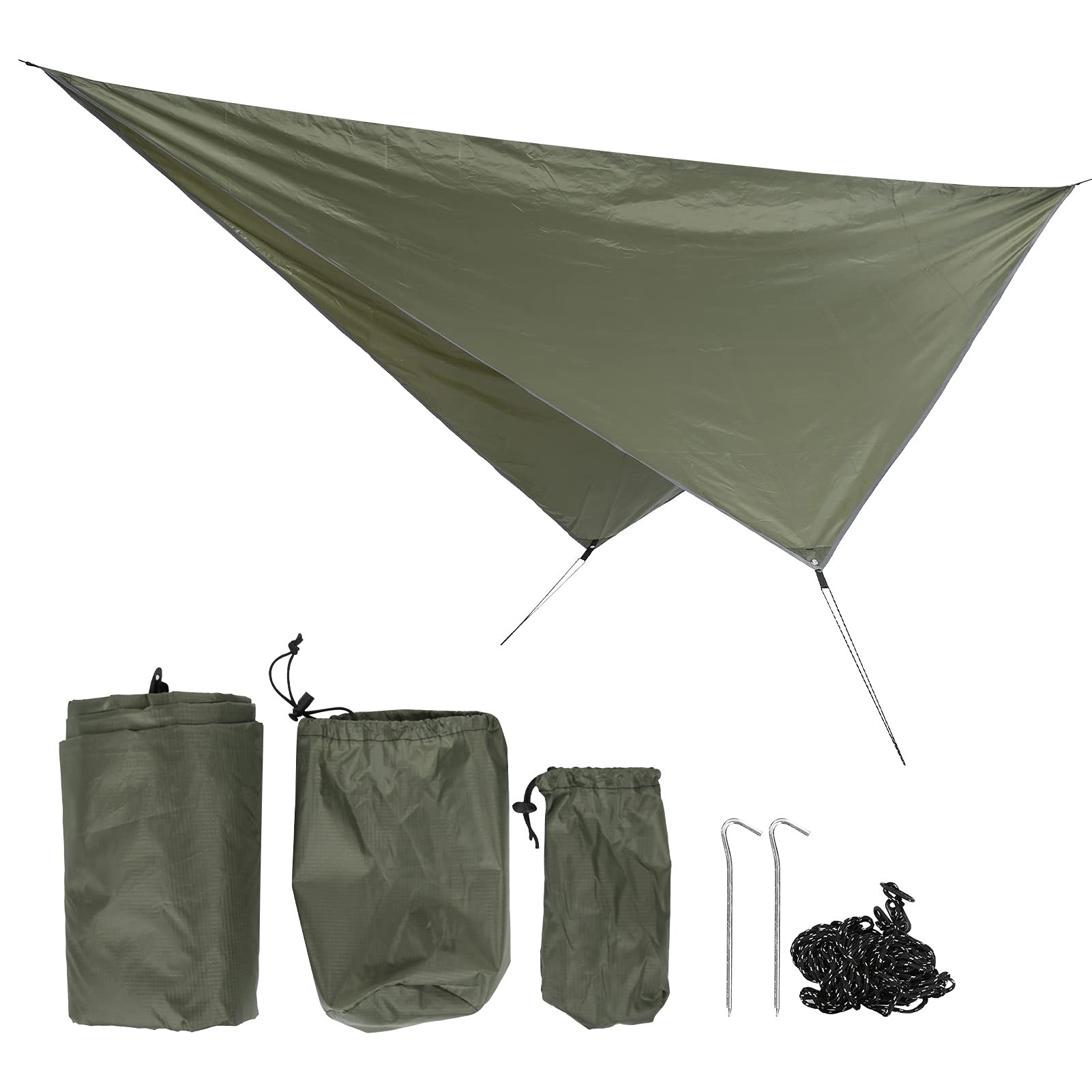 Kketeopt Waterproof Multifunction Camping Cover for Beach Shade Cloth (OD Green)