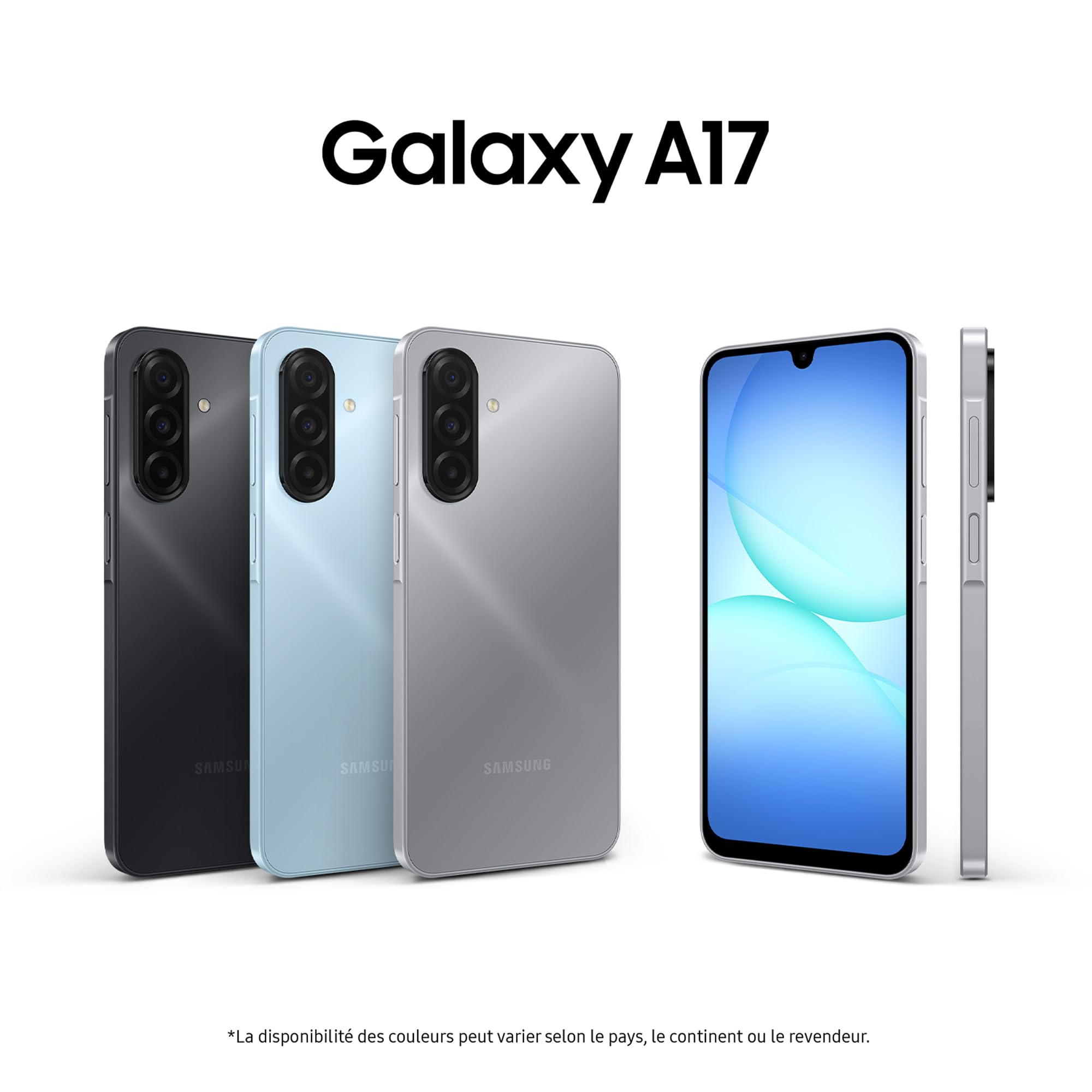 Samsung Galaxy A17 128 Go, Smartphone Android déverrouillé, écran 6,7", Batterie 5000 mAh, Noir, Version FR
