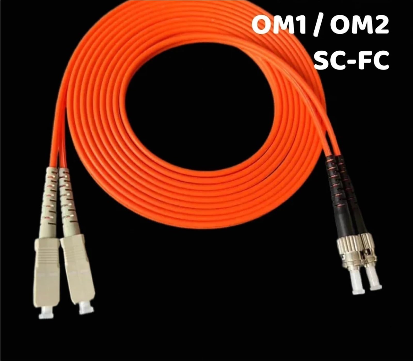 Câbles de raccordement à fibre optique SC-ST OM1 OM2 Duplex 1-100m (100m, 1pcs OM2)