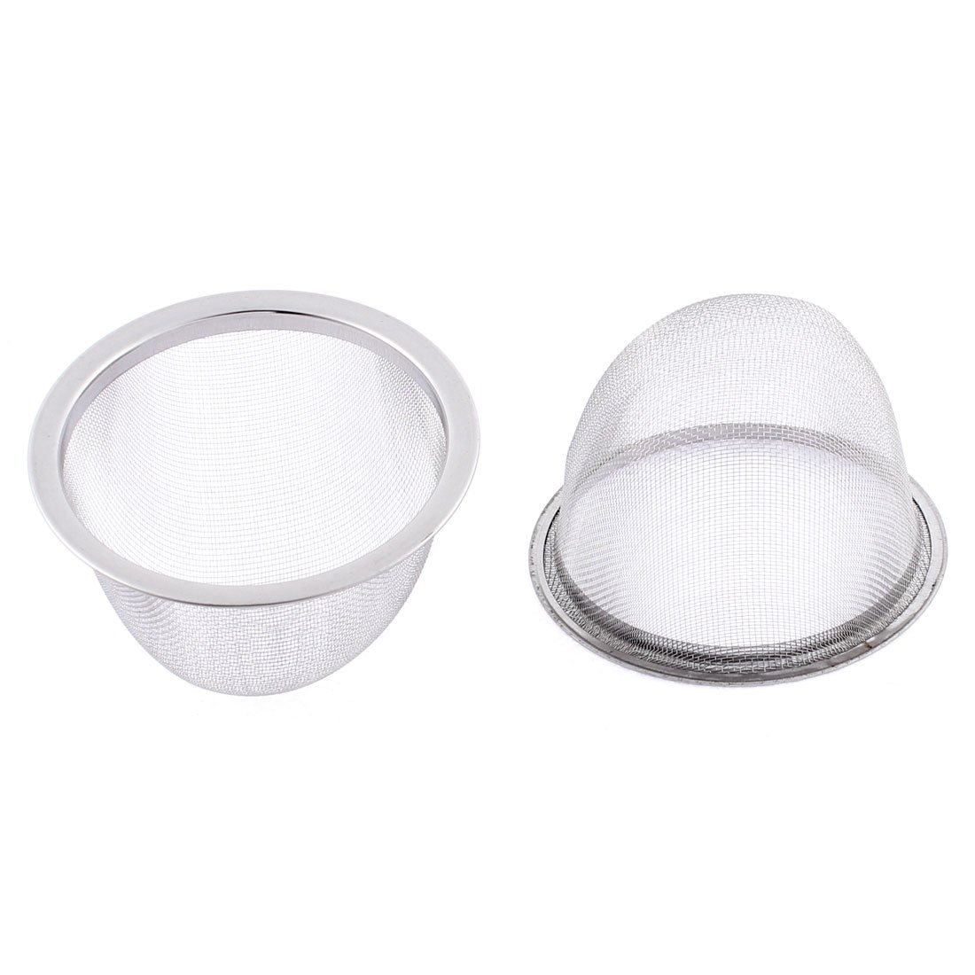 sourcing map 2pcs Filtre Théière Maille Thé Infuseur Filtre Tisane Crépine Filet Thé Panier Passoire épice 75mm diamètre en Acie